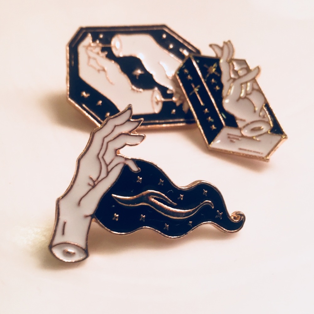 Sold   Set of 3 supernatural enamel pins
